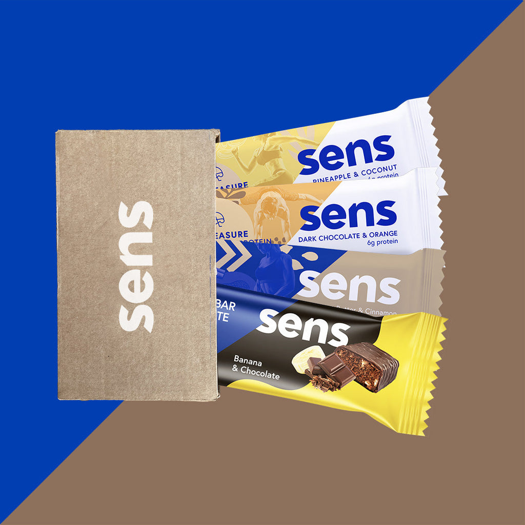 SENS Pleasure & Serious Protein with cricket protein, samplepack (5 bars)