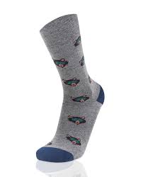 Fun Bear Grey Melange Socks