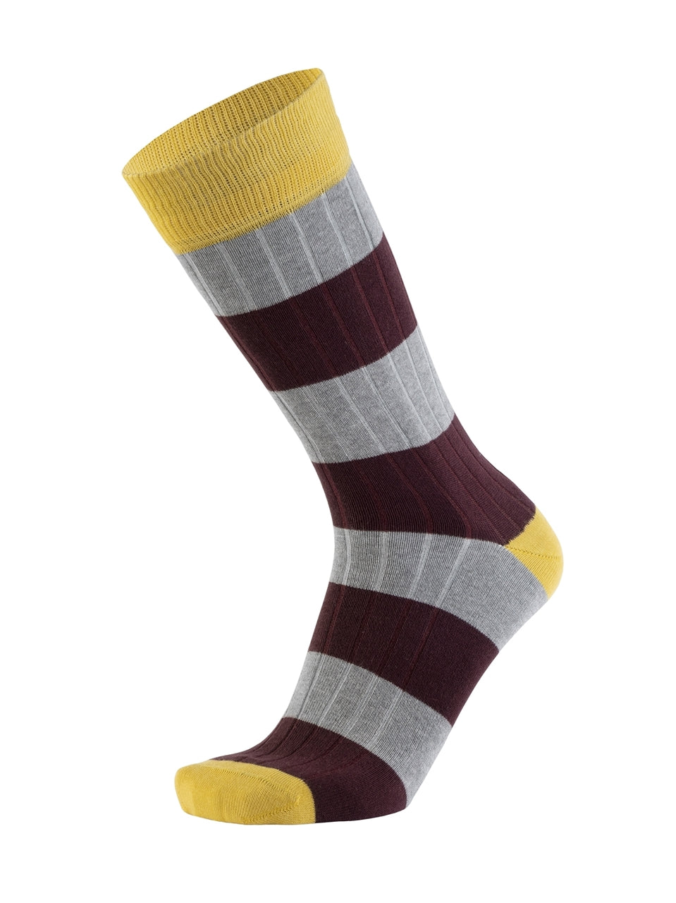 Stripes Canale Grey/Burgundy Socks