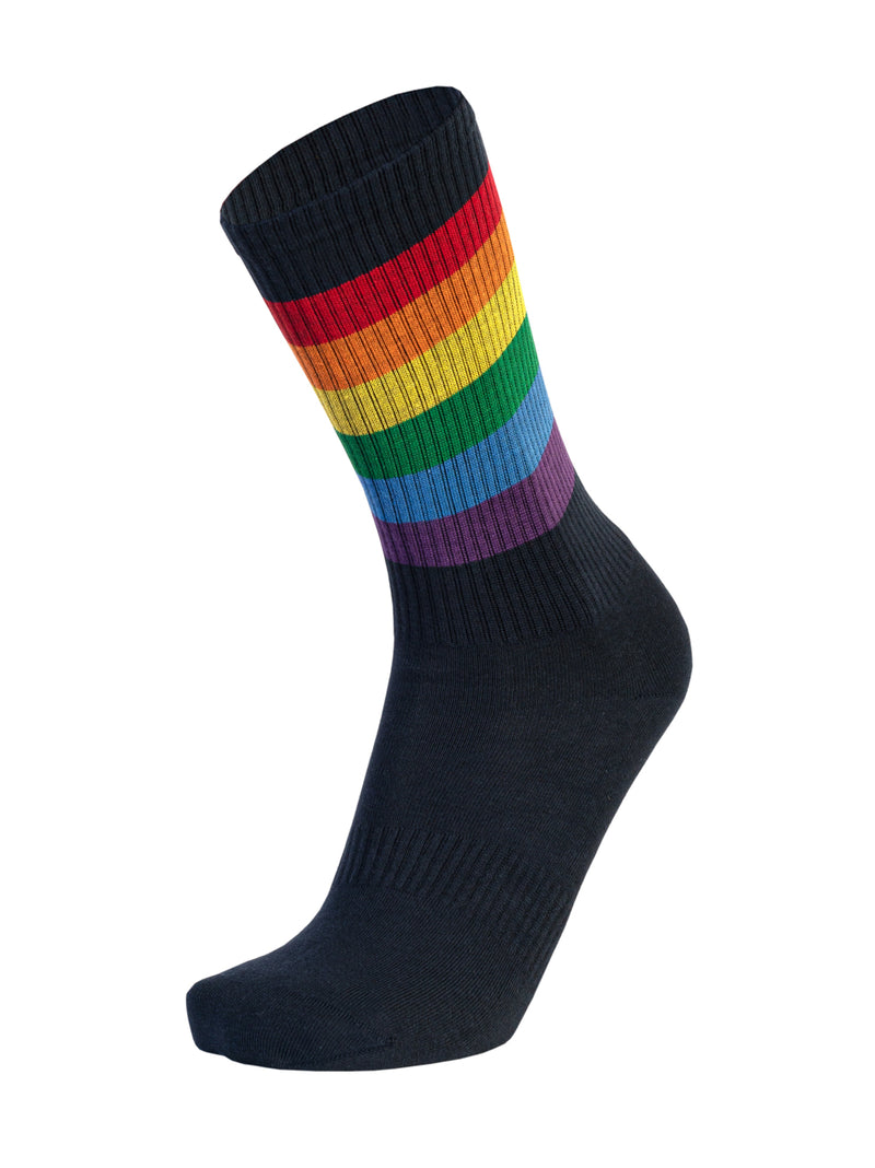 Old School Rainbow Blue Socks