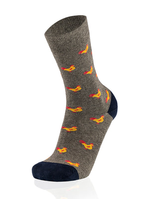 Rooster Grey Melange Socks