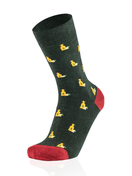 Tequila Dark Green Melange Socks