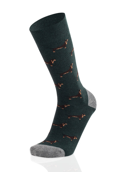 Wennie Dark Green Melange Socks