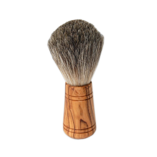 Sir George Olive Wood Handle Shaving Brush Natural