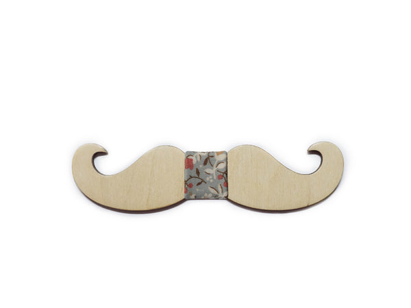 Moustache wooden bow-ties (various colours)