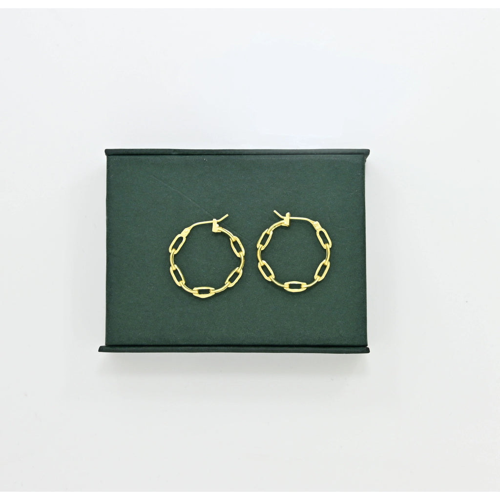 Hoop Earrings Gold - Paper Clip