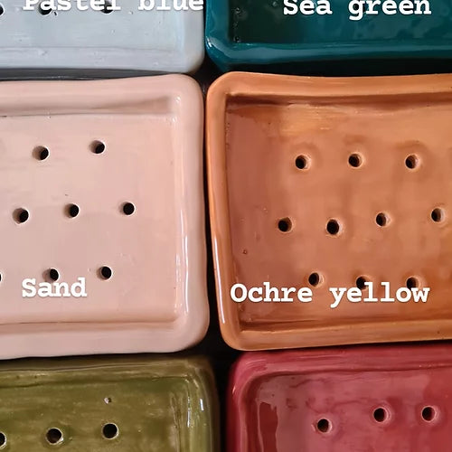 Ceramic oval soap dish