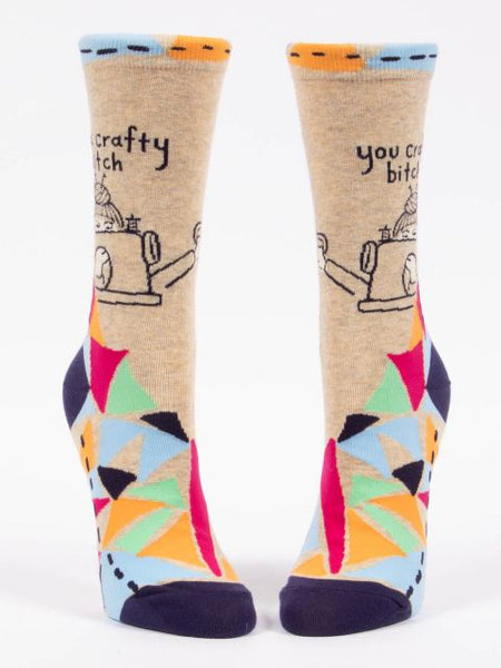 You Crafty Bitch W-Crew Socks