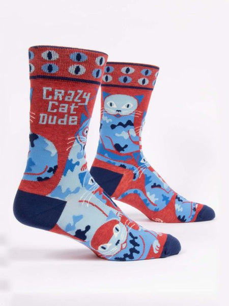 Crazy Cat Dude M-Crew Socks