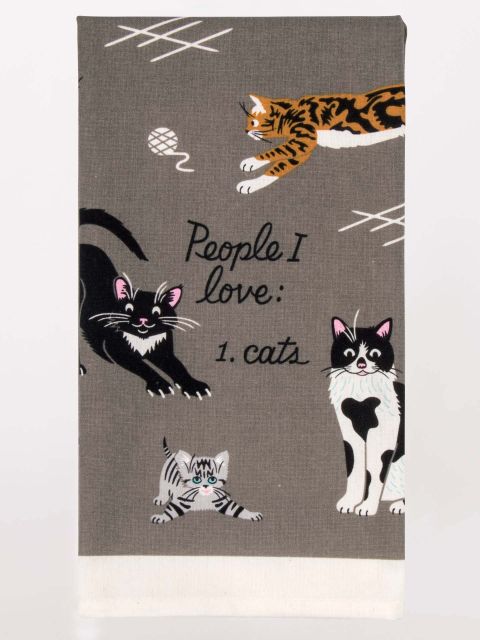 People I love: Cats Dish Towel