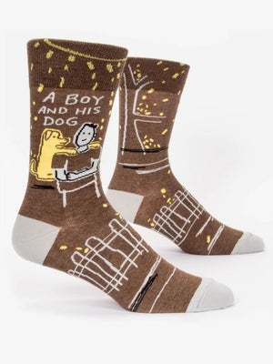 A Boy and His Dog M-Crew Socks