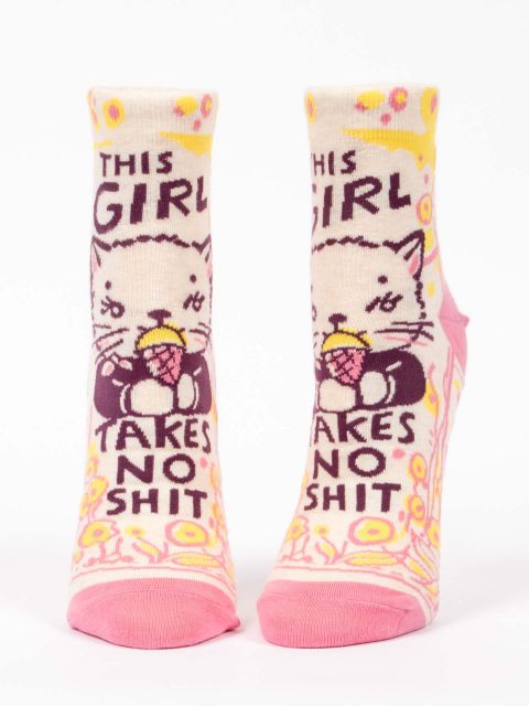 Girl Takes No Shit W-Crew Socks