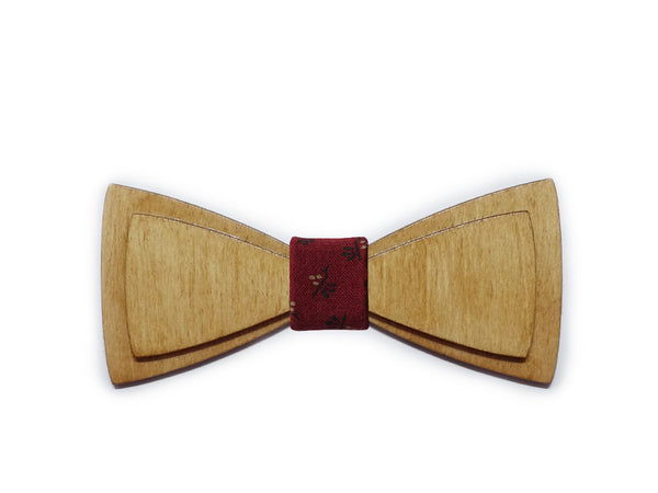 Double and plain solid wooden bow-ties (various colours)