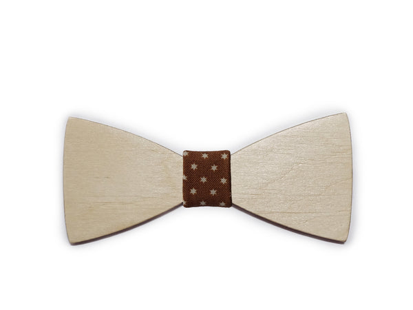 Double and plain solid wooden bow-ties (various colours)