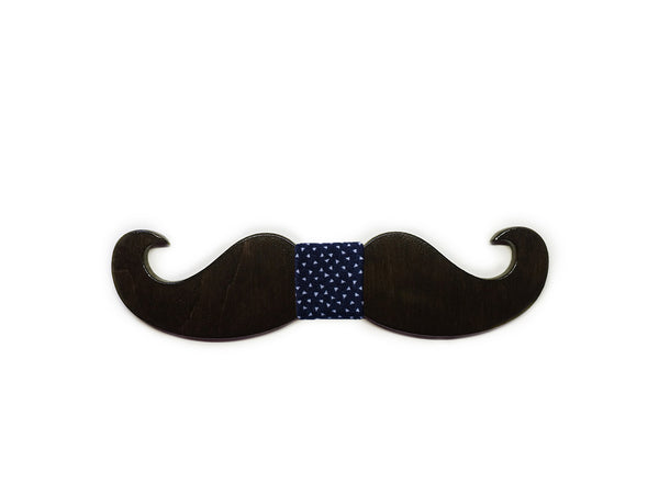 Moustache wooden bow-ties (various colours)