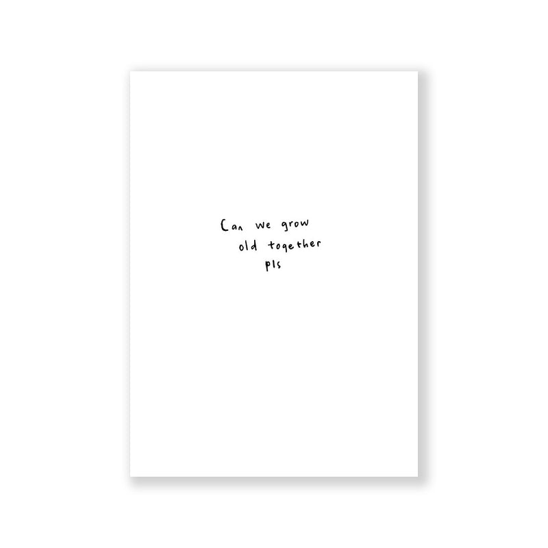 Can we grow old together greeting card A6