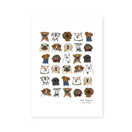 Dog heads Poster A4