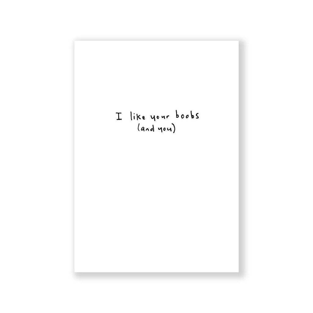 I like your Boobs greeting card A6