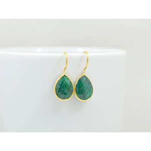 Teardrop Emerald Green Gemstone