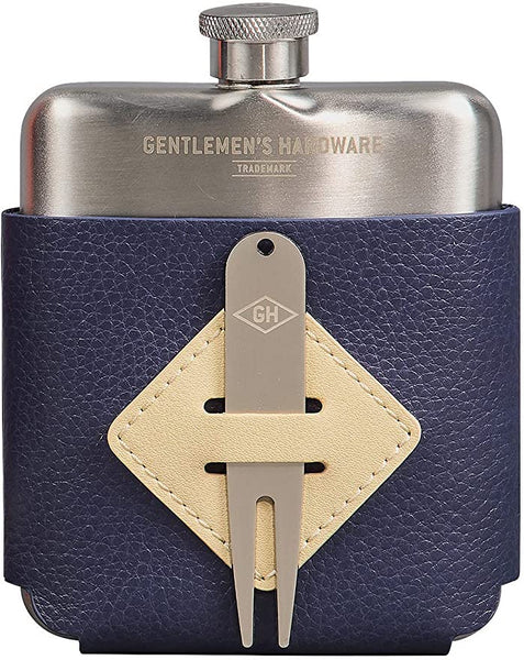 Hip Flask & Divot Tool Set