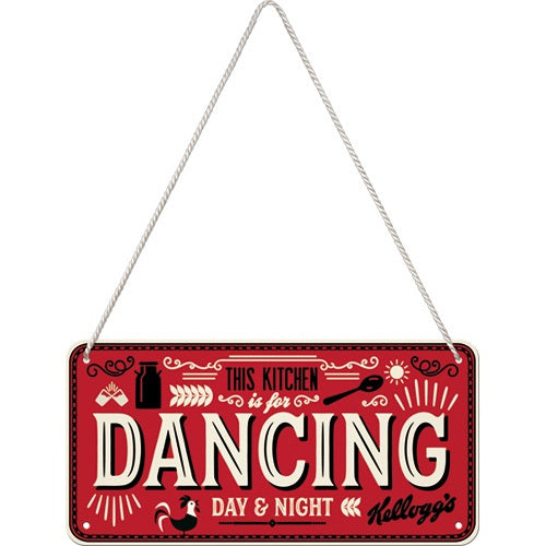 Kelloggs / This Kitchen is for Dancing - 10 x 20 cm (Tin Sign)