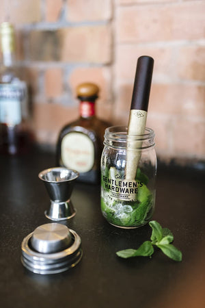Muddler and Glass Jar Cocktail Set