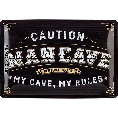 Man Cave - 20 x 30 cm Tin Sign