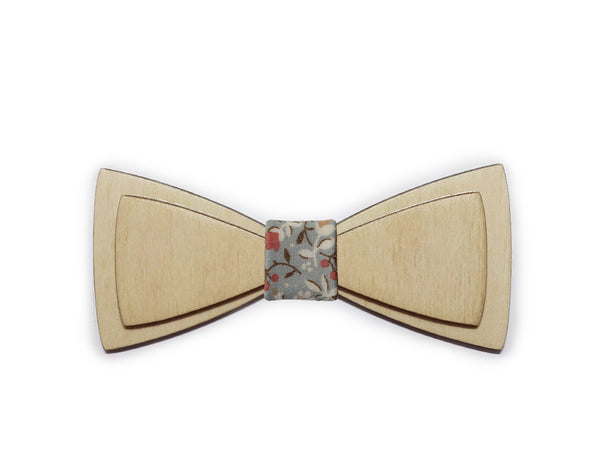 Double and plain solid wooden bow-ties (various colours)