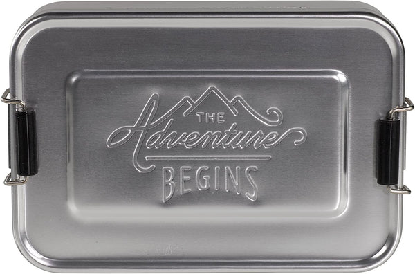 Aluminium Lunch Tin Silver (The Adventure Begins )