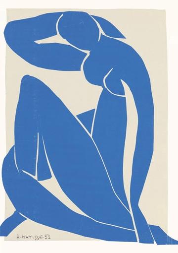 BLUE NUDE II (MATISSE) ART CARD