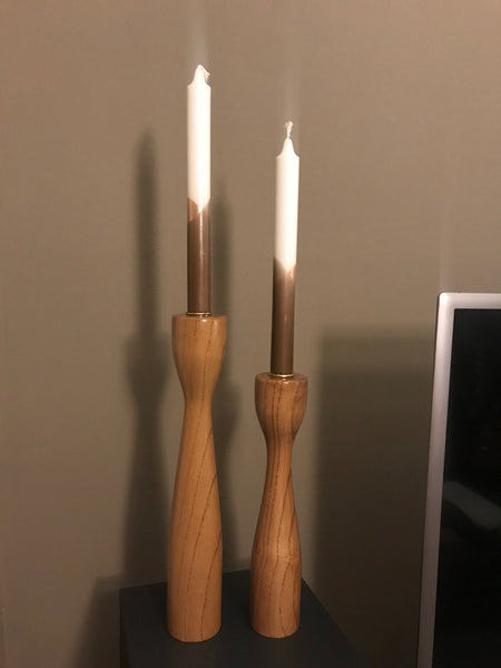 Wooden candle holder