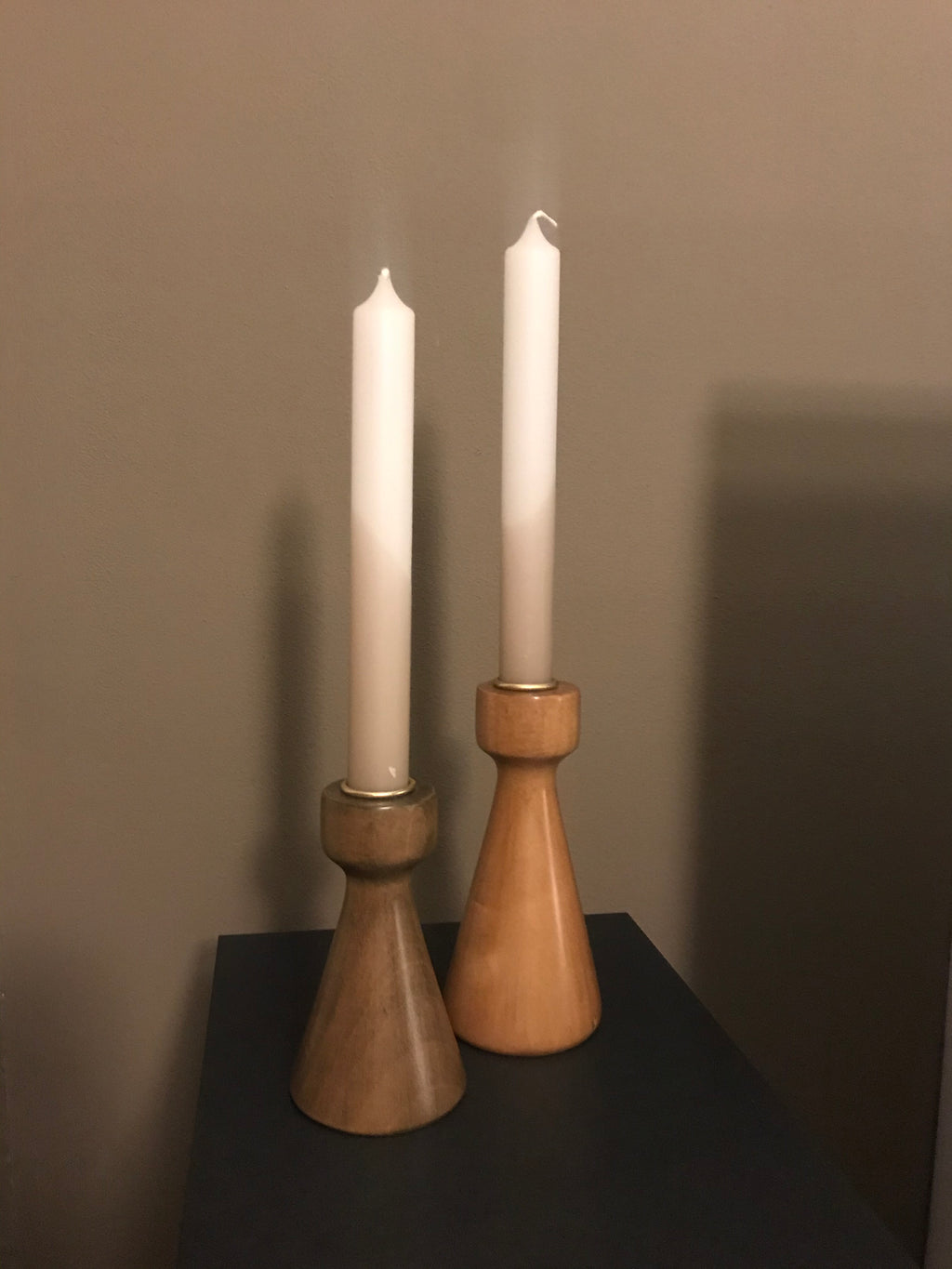 Wooden candle holder - Conic