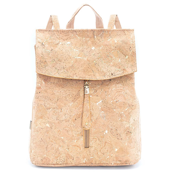 Natural cork with golden backpack