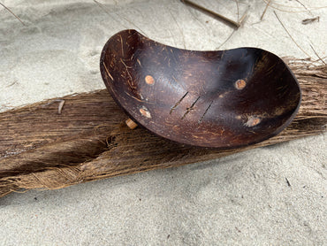 Coconut shell soap dish