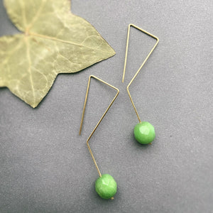 River green earrings
