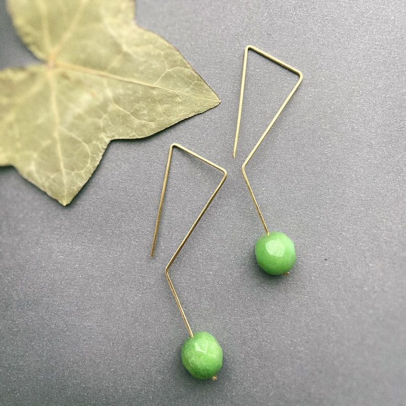 River green earrings
