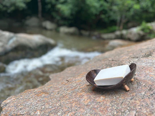 Eco soap + Coconut shell soap dish