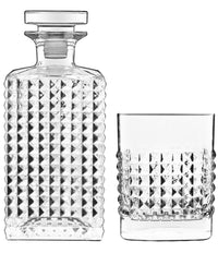 Whisky or Spirits Decanter 750ml and 4 Whisky Glasses 380ml Elixir