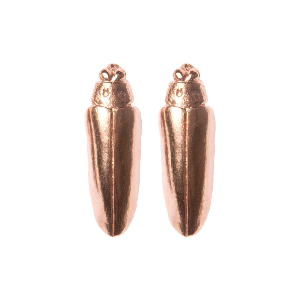 Rose Gold Bug Earrings