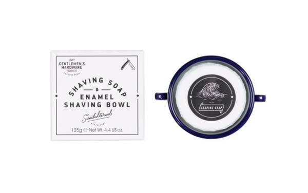 Shaving Soap & Enamel Shaving Bowl