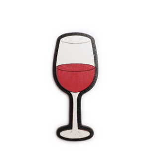 Wine glass brooches