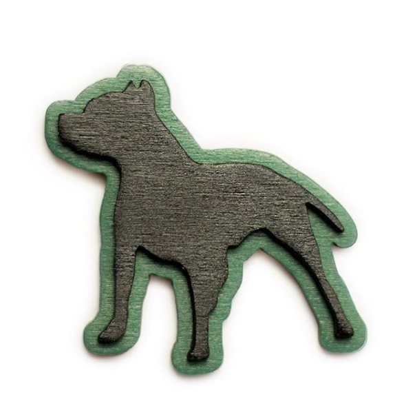 Dog brooches various colours