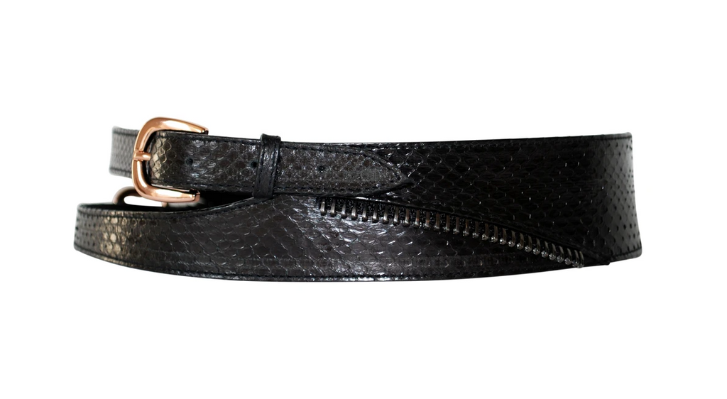 Lauren ZIPS Leather Waist Belt
