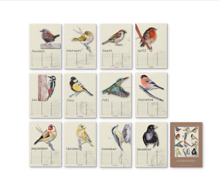 Calendar with Birds - A4