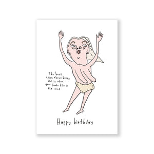 Boobs in the wind greeting card A6