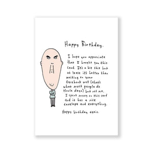 Grumpy Happy Birthday Card A6