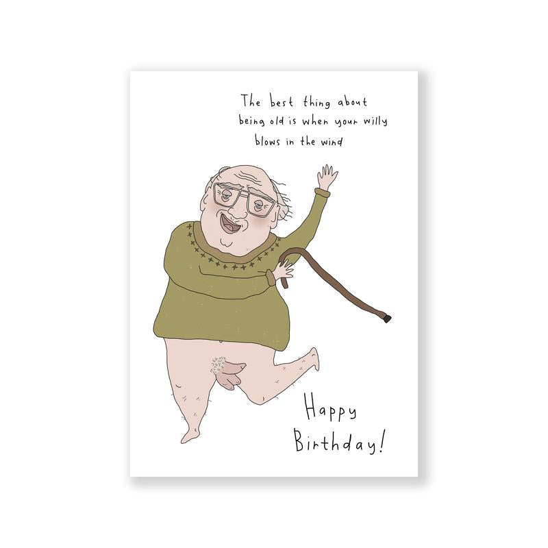 Willy in the Wind Card A6 Greeting Card