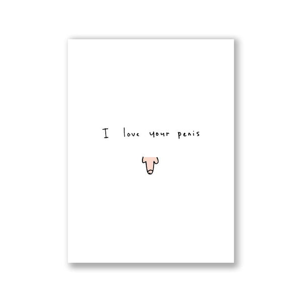 I love your penis card (pink) A6