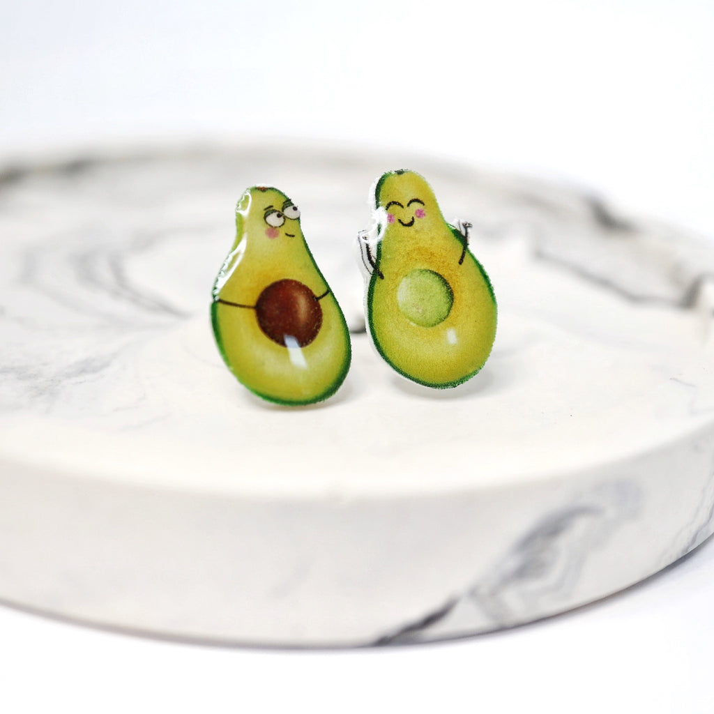 Avocado stud earrings