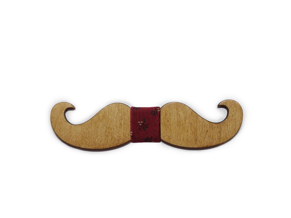 Moustache wooden bow-ties (various colours)